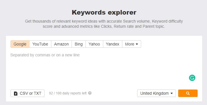 ahrefs-keyword explorer