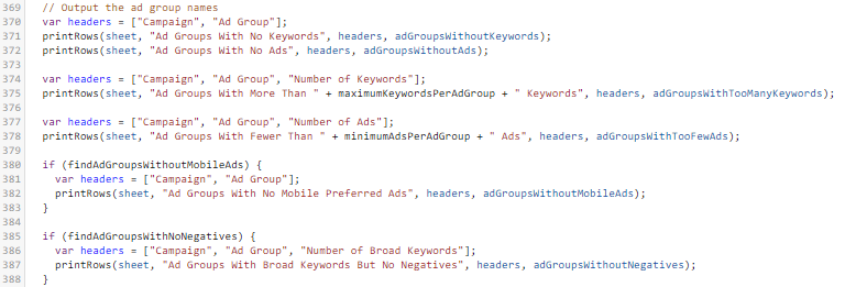 Empty Ad Group Script