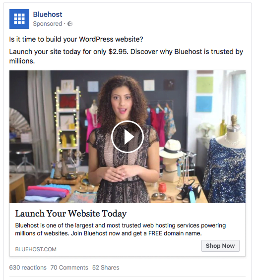 Facebook Ad Example Facebook Ad Example