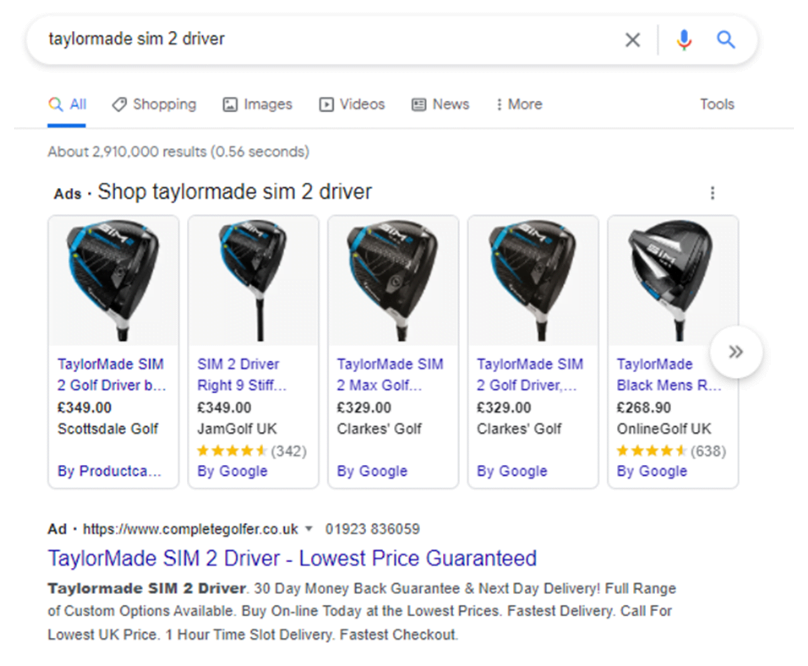 Taylormade Sim 2 Driver Google Search