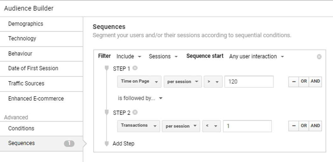 Time On Page Audience