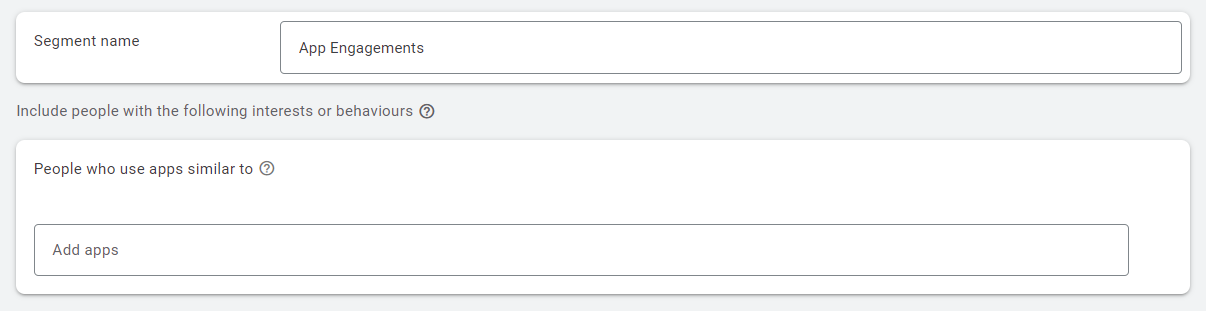 App Custom Segments App Custom Segments