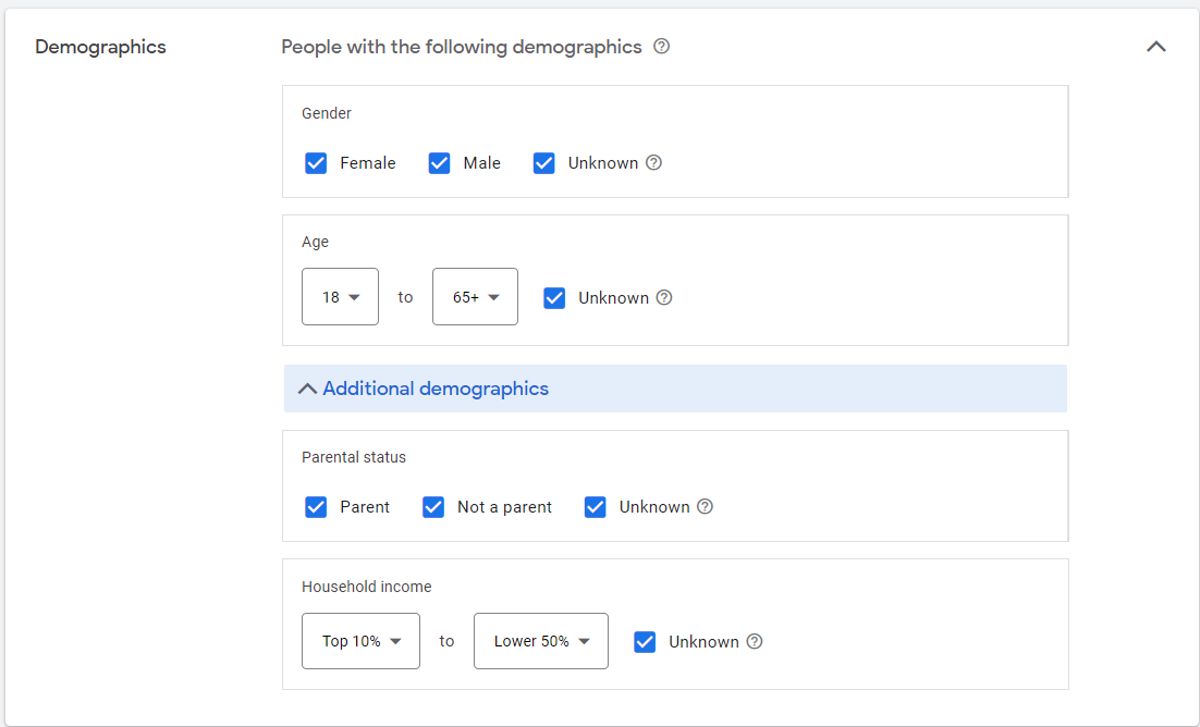 Demographics (Standard)