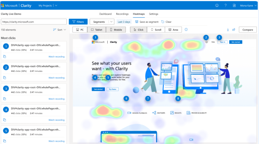 Microsoft Clarity<br />

